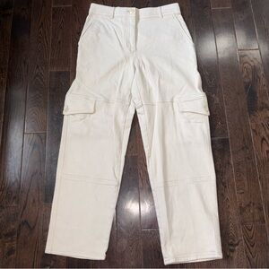 Aritzia Cargo Pants in Off-White